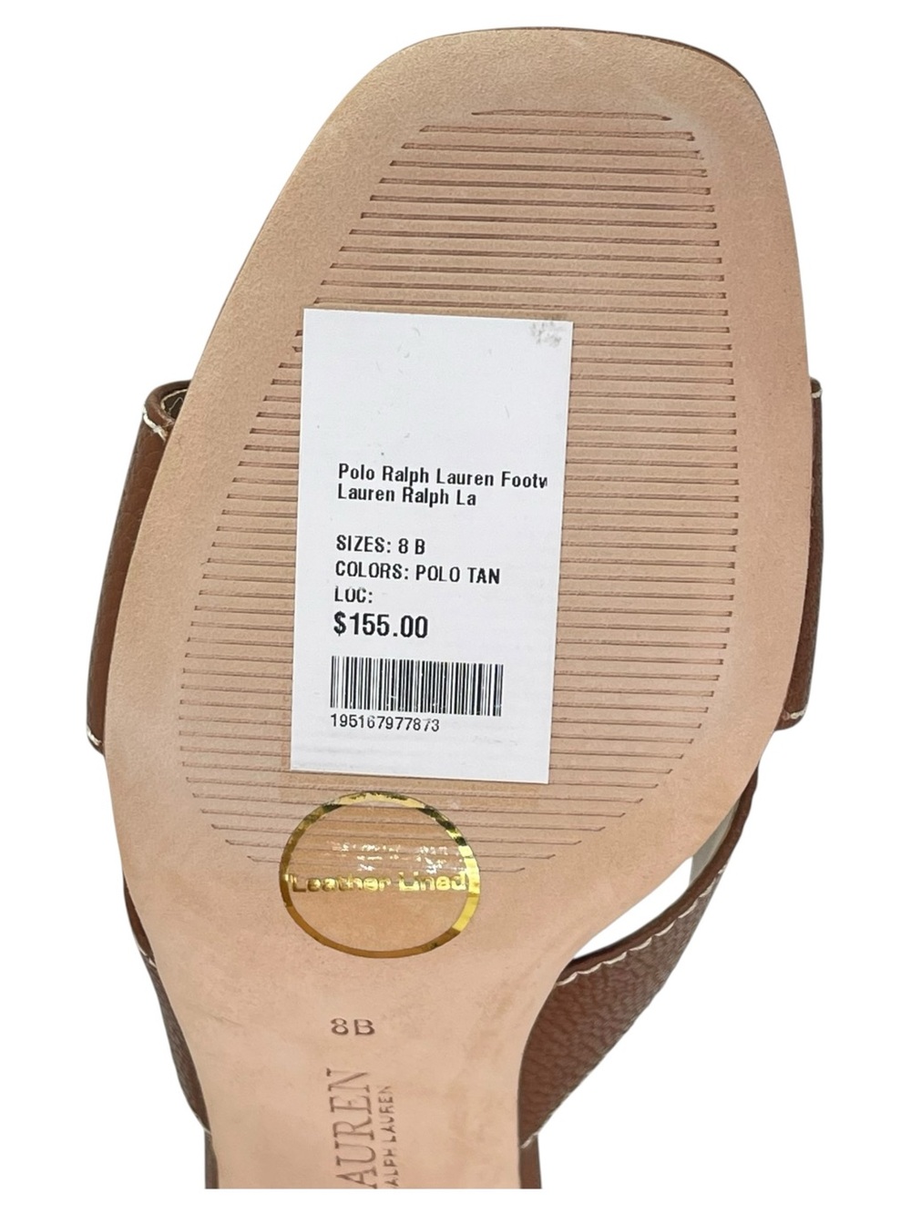 Lauren Ralph Lauren Freddi Brown Leather Heeled Womens Sandals Size 8M - Picture 9 of 13